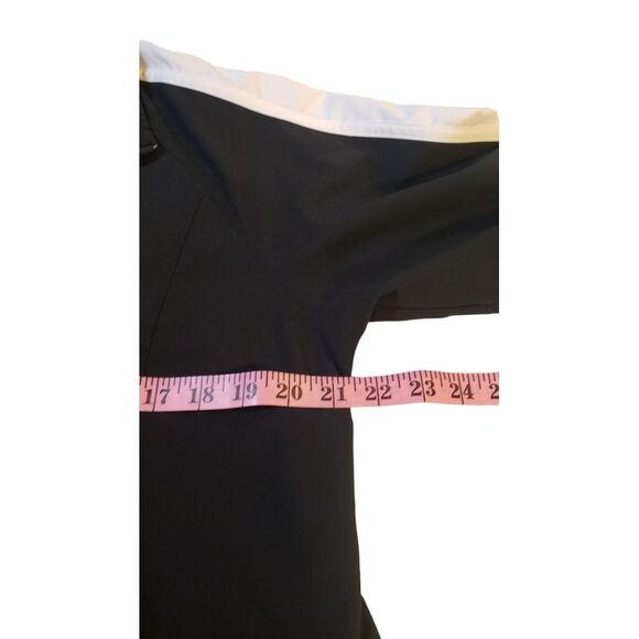 Vintage Nike Women's Black Windbreaker Running White Swoosh Full Zip Jacket Sz M - Picture 15 of 16